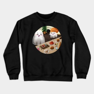 Kawaii Ghosts - A Chef cook a delicious buffet Crewneck Sweatshirt